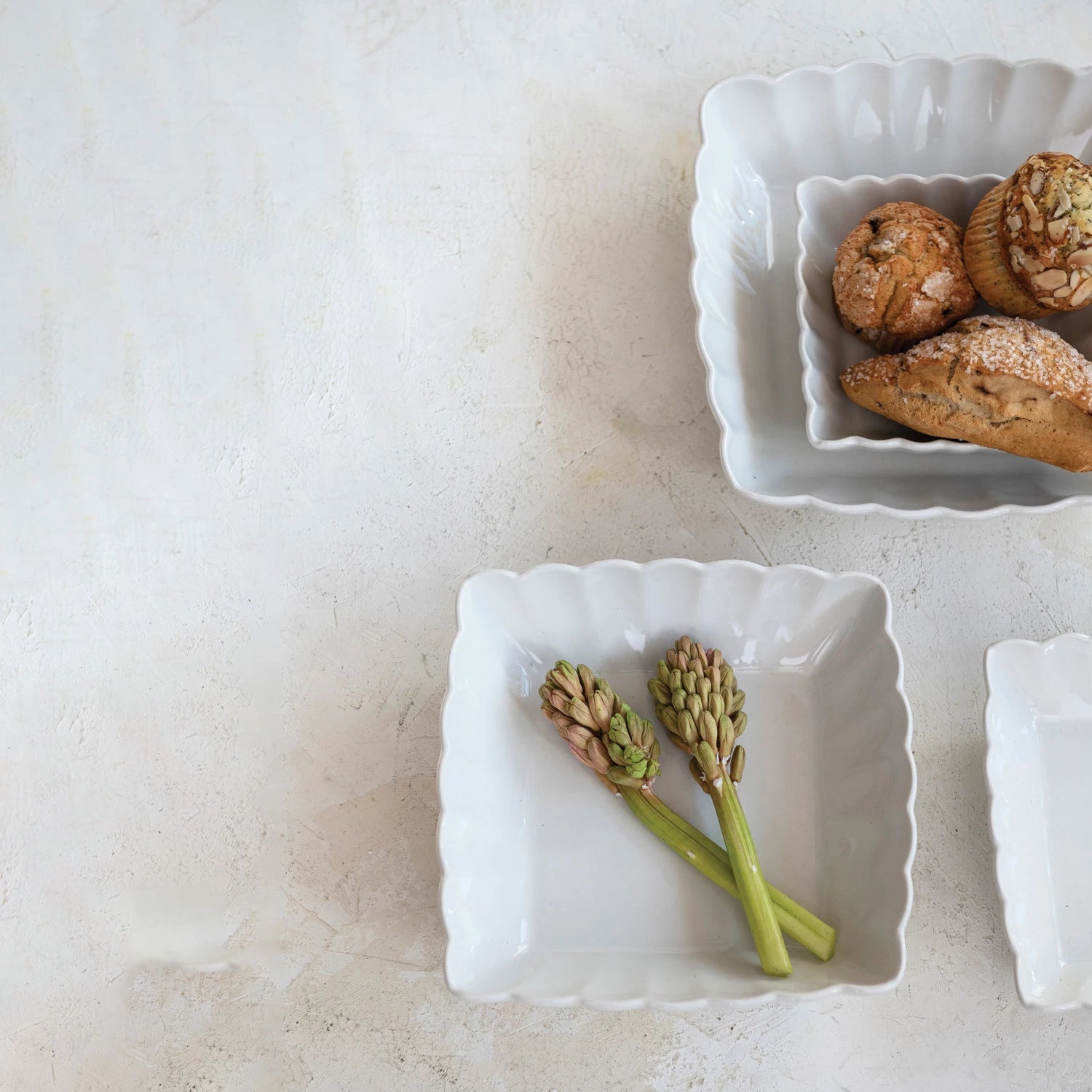Scalloped Serving Dishes