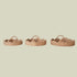 Decorative Braided Bankuan & Rattan Trays w/ Scalloped Edge & Handles, Set of 3