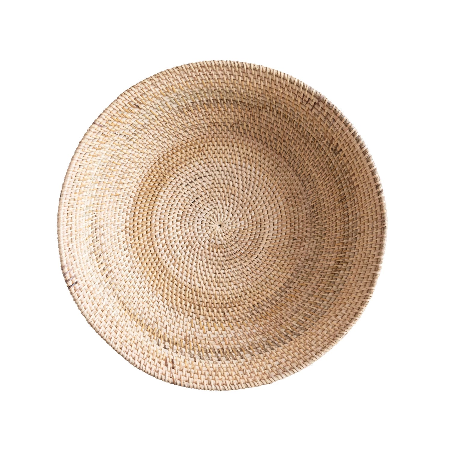 Woven Rattan Footed Bowl