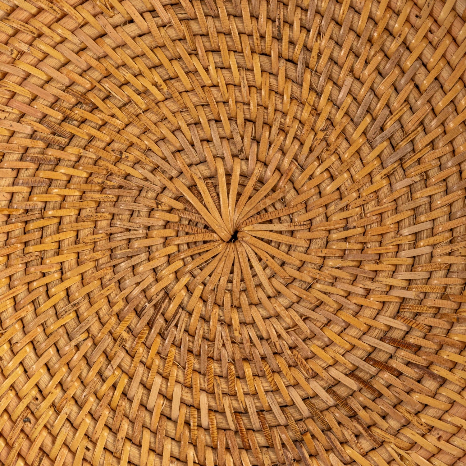 Woven Rattan Footed Bowl