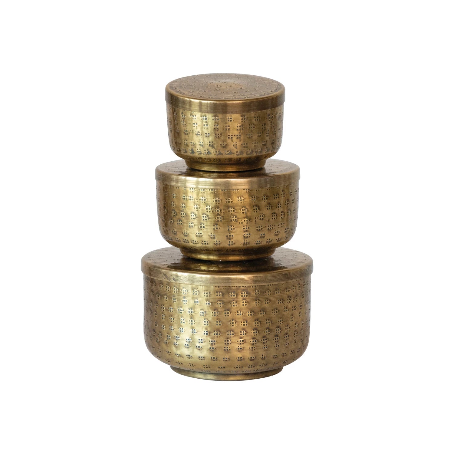 Hammered Aluminum Containers w/ Lids - Salt & Creek