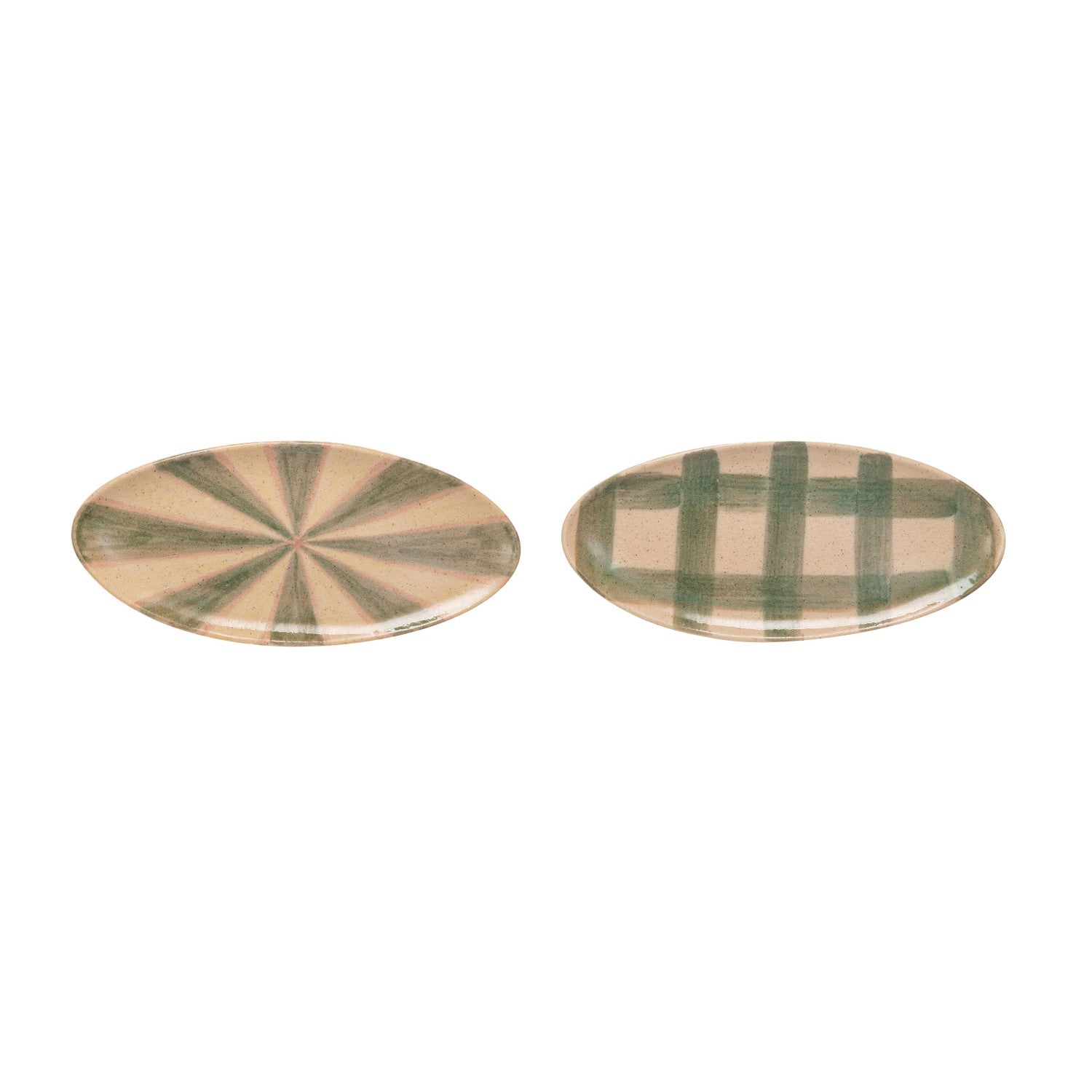 Hand-Painted Terra-cotta Platter, 2 Styles (Each One Will Vary)