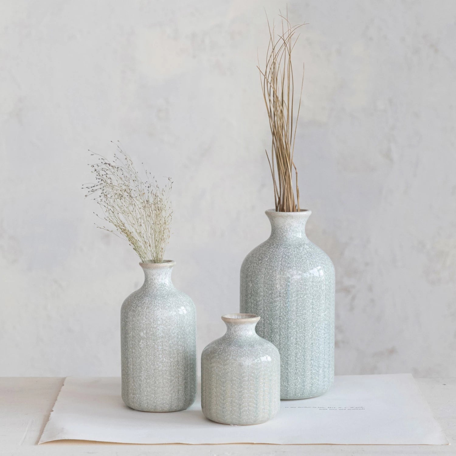 Jordan Stoneware Vase (Set of 3) - Salt & Creek