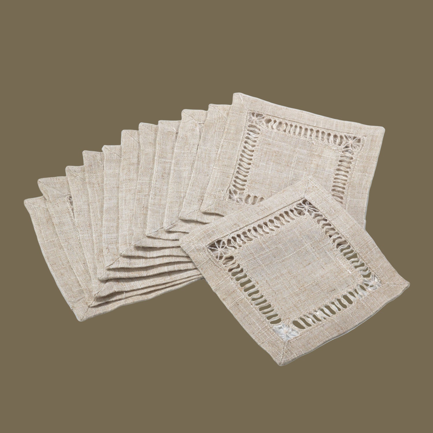 Toscana Hemstitched Cocktail Napkin