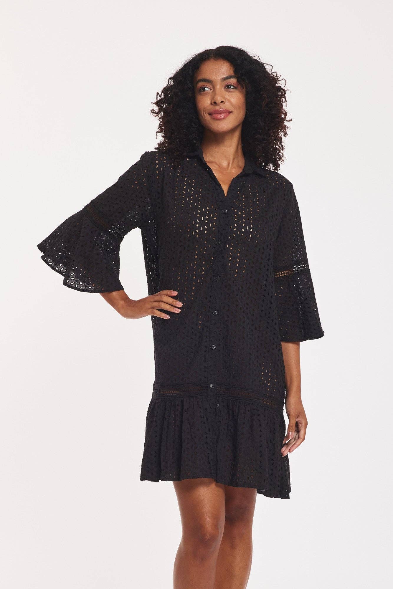 Delaney Midi Dress- Black - Salt & Creek
