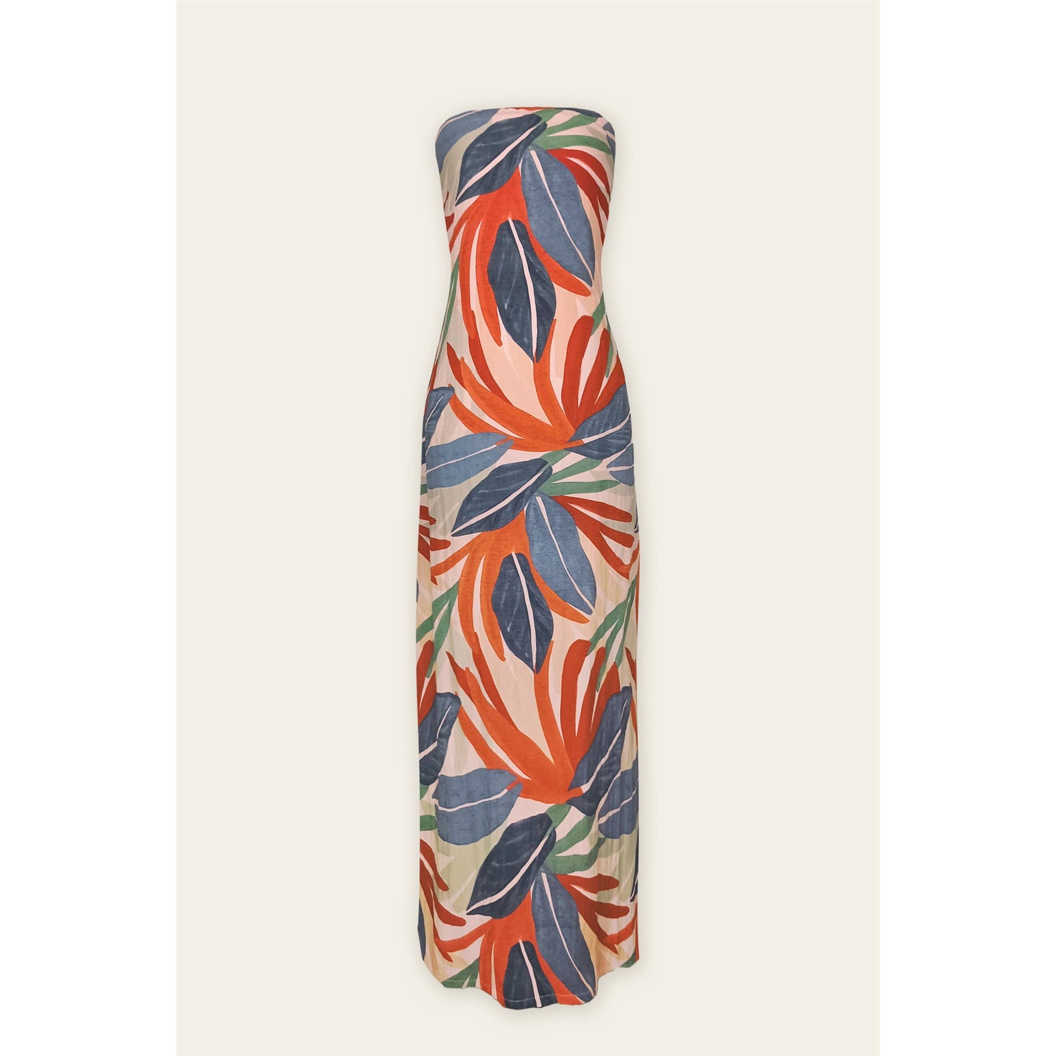 Lagoon Daze Strapless Tie Back Maxi Dress - Salt & Creek