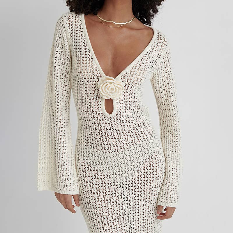 Flora Knit Cover Up Dress