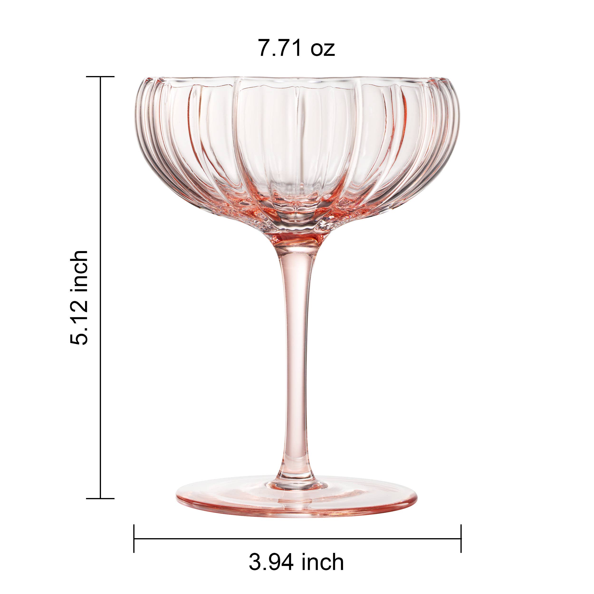 Blush Flower Coupe Glass - Salt & Creek