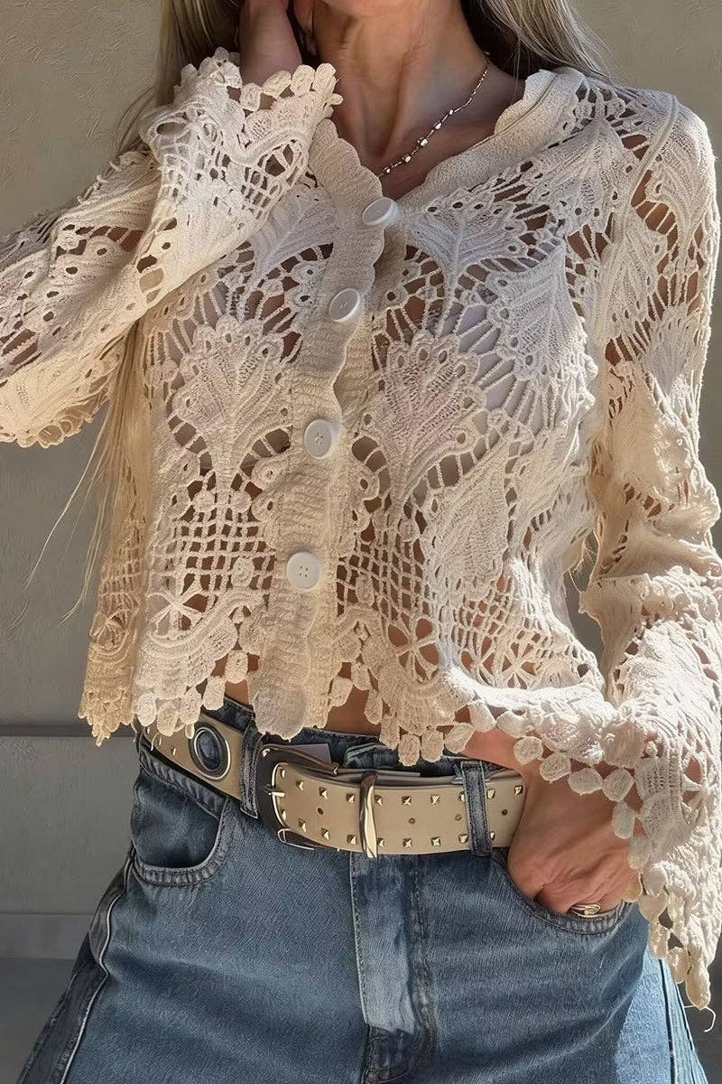 Lace Crochet Button Blouse - Salt & Creek