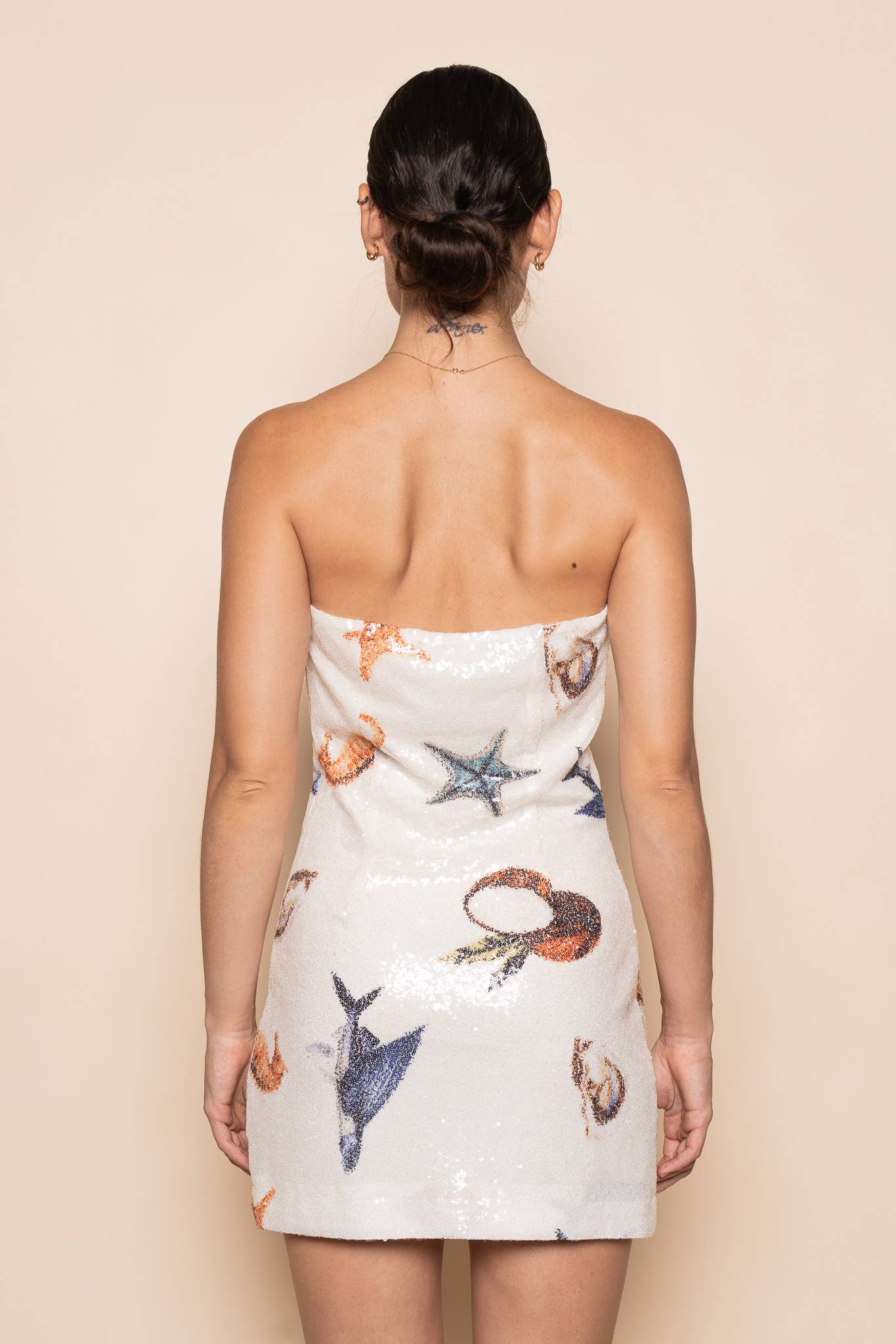 BEACH STRAPLESS BODYCON SEQUIN MINI DRESS-DI11367FO - Salt & Creek