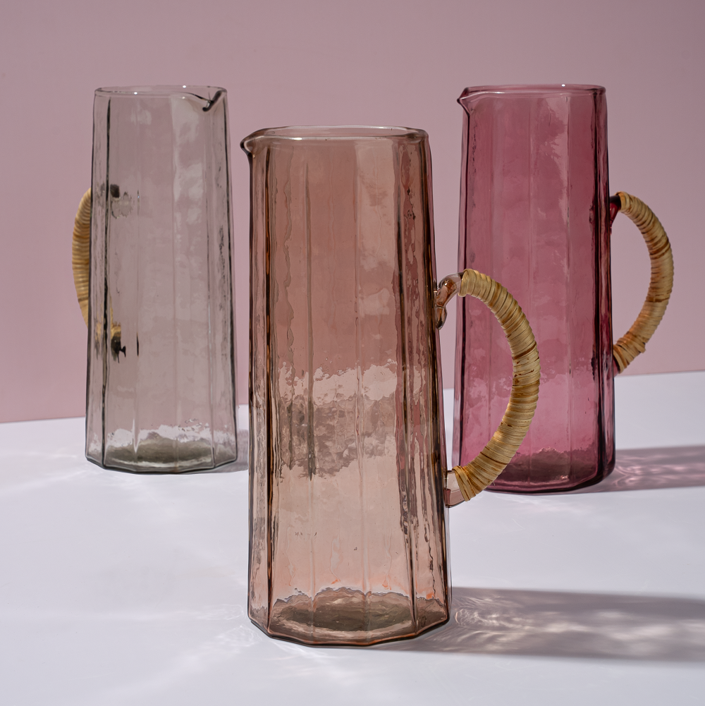 Pink Hammered Water Pitcher - Salt &amp; Creek