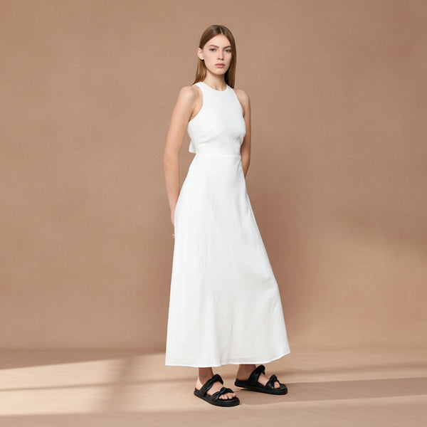 White Penelope Linen Dress - Salt & Creek