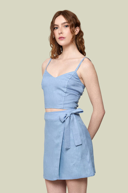Ciel Danae Linen Wrap Skirt