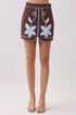 Floral Appliqué Front Slit Mini Skirt - Salt & Creek