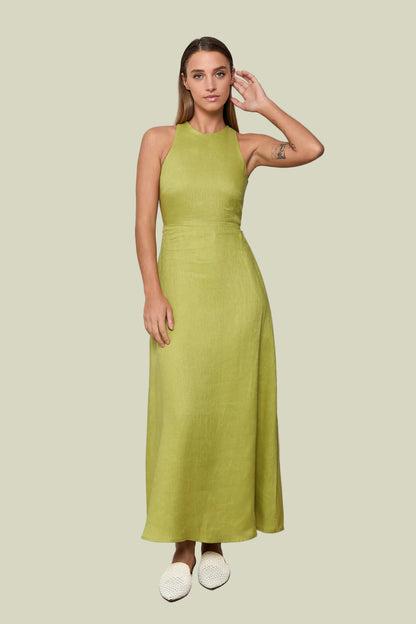 Olive Penelope Linen Dress