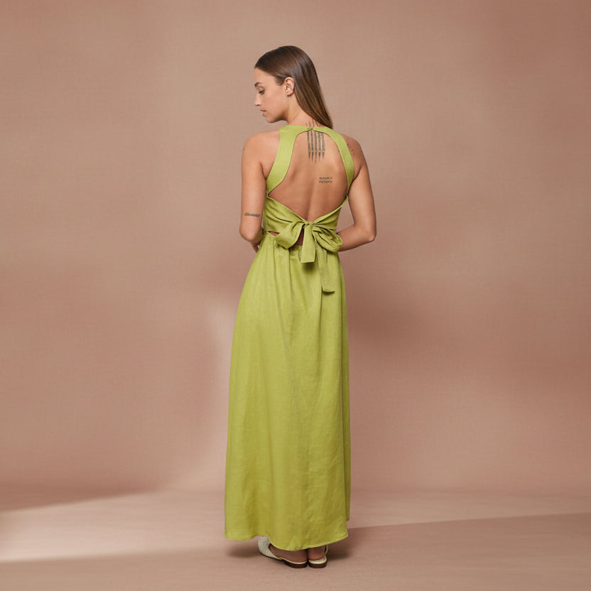 Olive Penelope Linen Dress