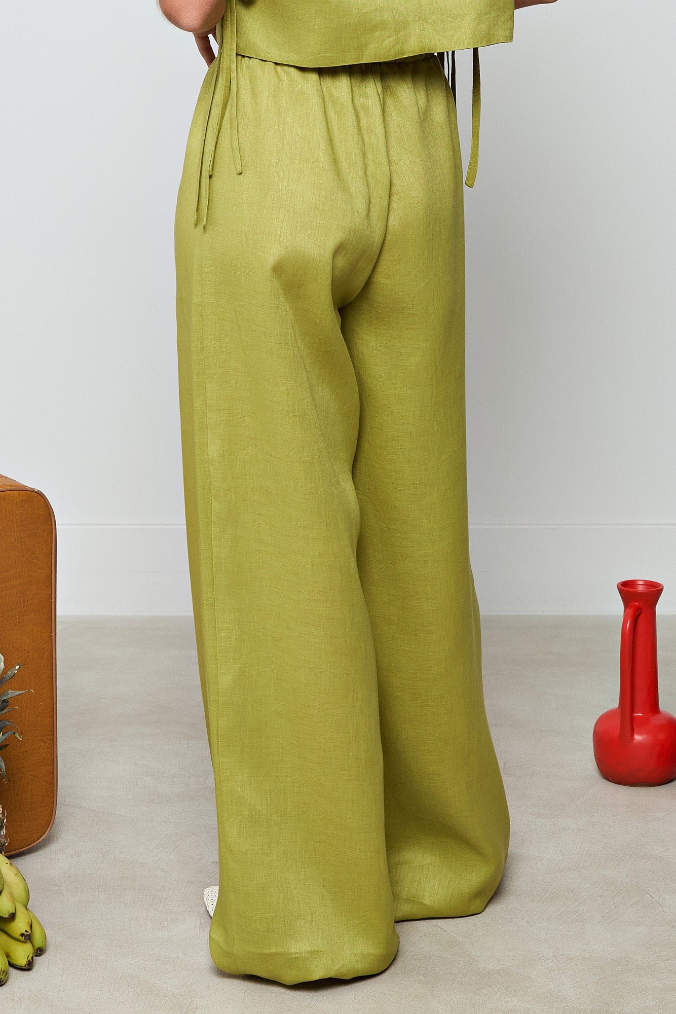 Olive Calypso Linen Pants