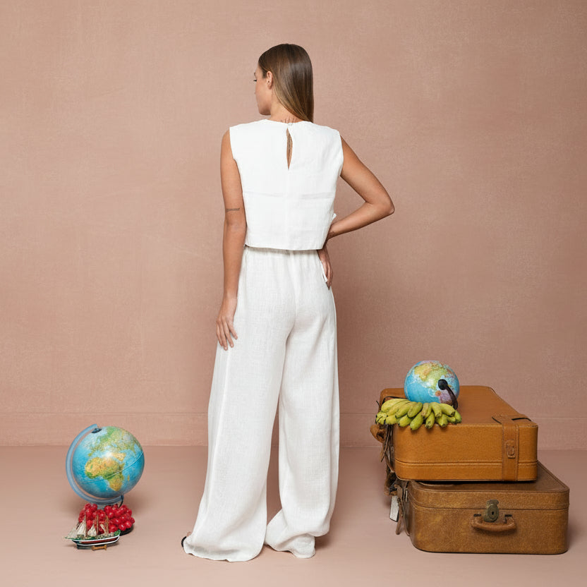 White Calypso Linen Pants - Salt &amp; Creek