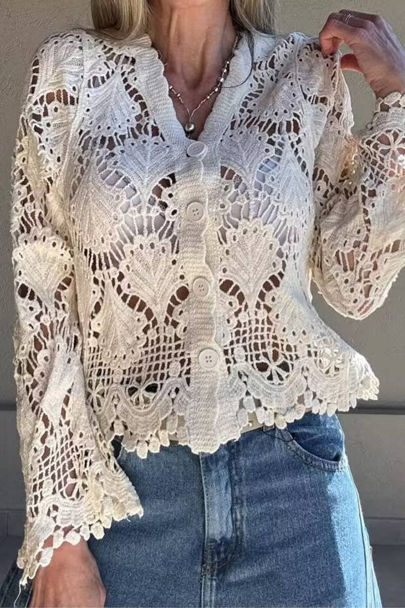 Lace Crochet Button Blouse - Salt &amp; Creek