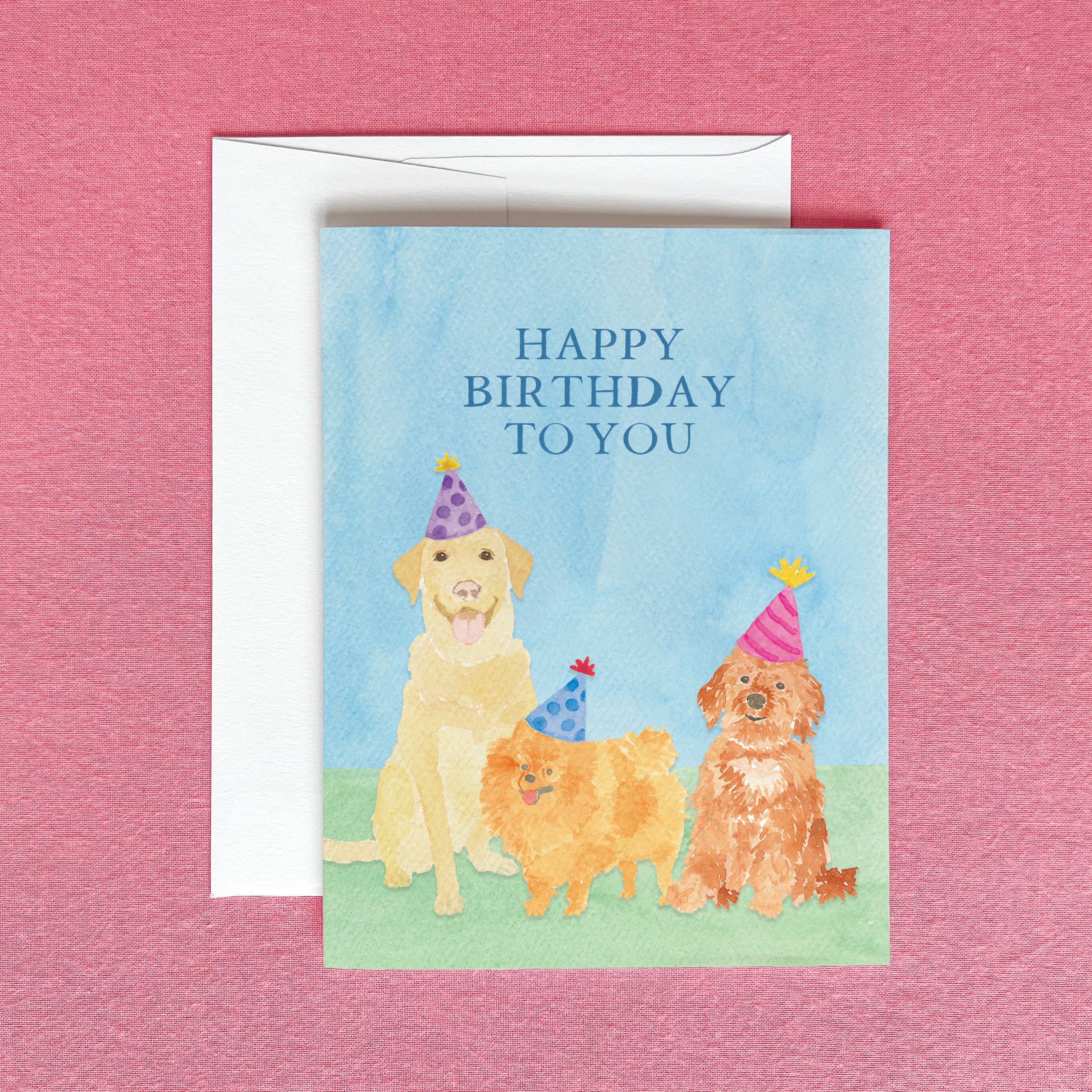 Cute Dogs Birthday Greeting Card | Kid&