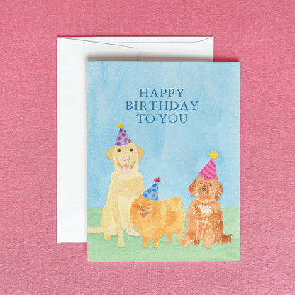 Cute Dogs Birthday Greeting Card | Kid&
