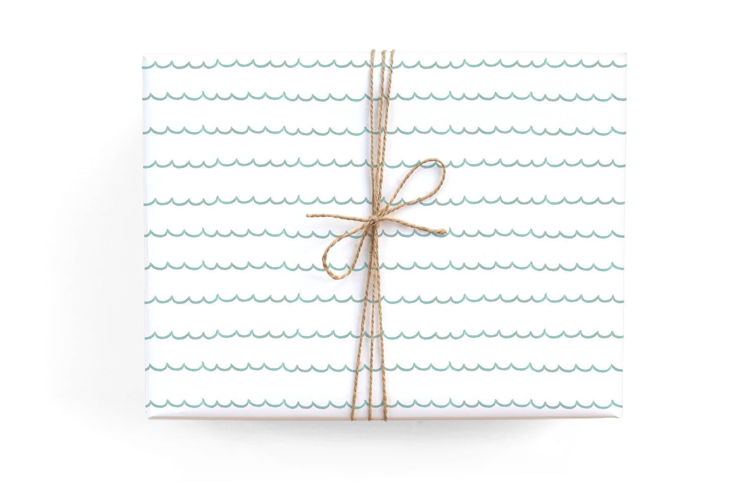 Turquoise Scallop Gift Wrap Roll - Salt &amp; Creek