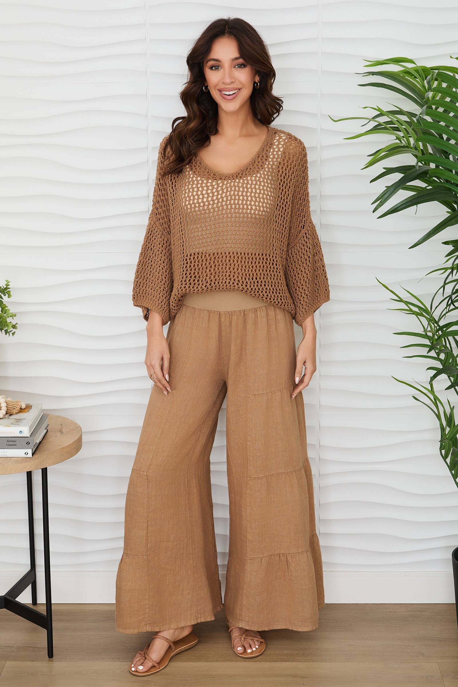 Erina Drop Shoulder Crochet Tunic