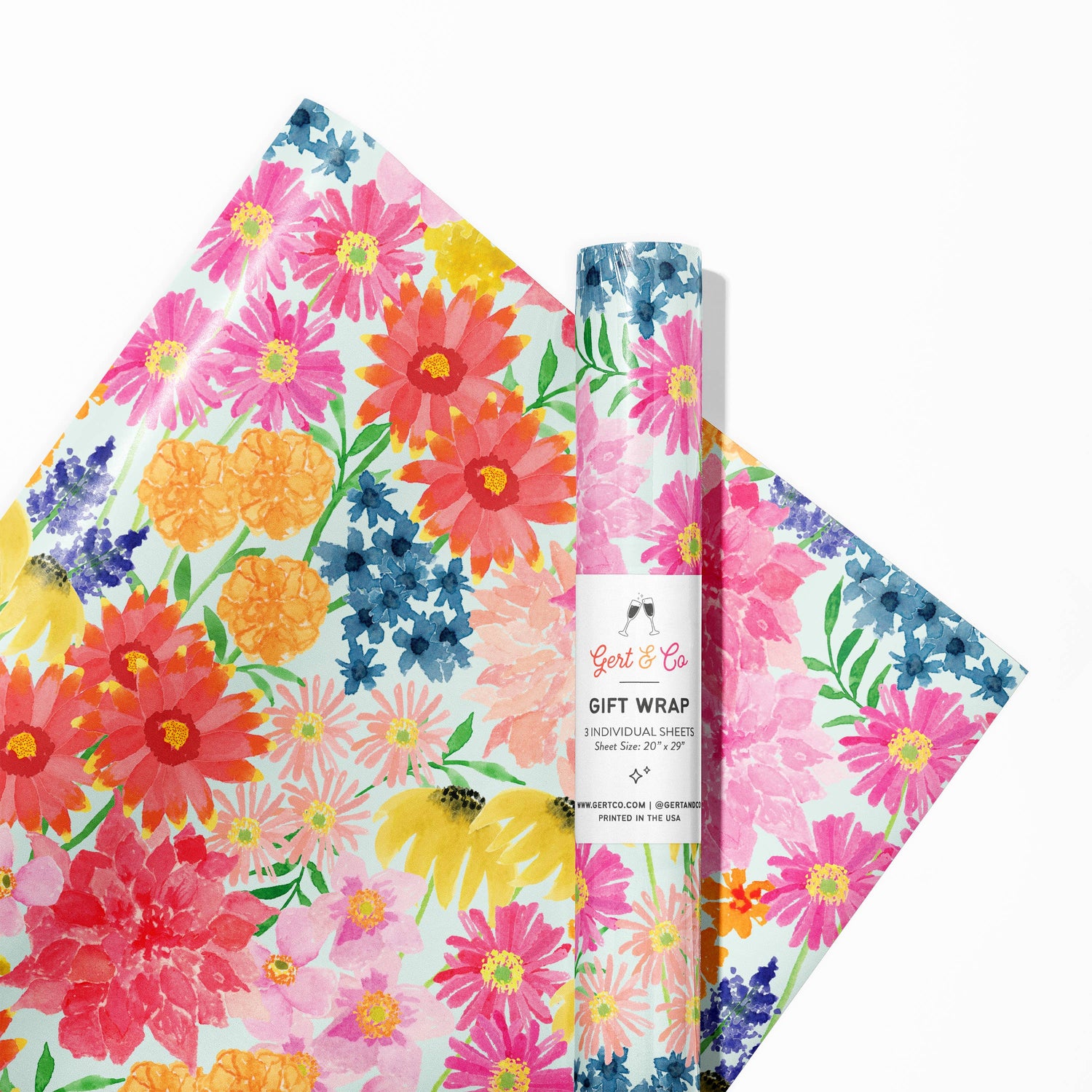 Bright Wildflowers Gift Wrap | Bright Floral Wrapping Paper - Salt &amp; Creek
