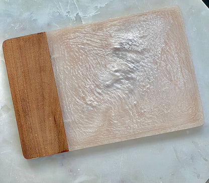 Ivory Resin &amp; Wood Cheese Board