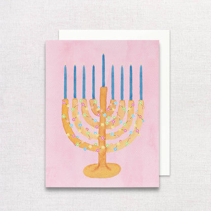 Festive Menorah Greeting Card