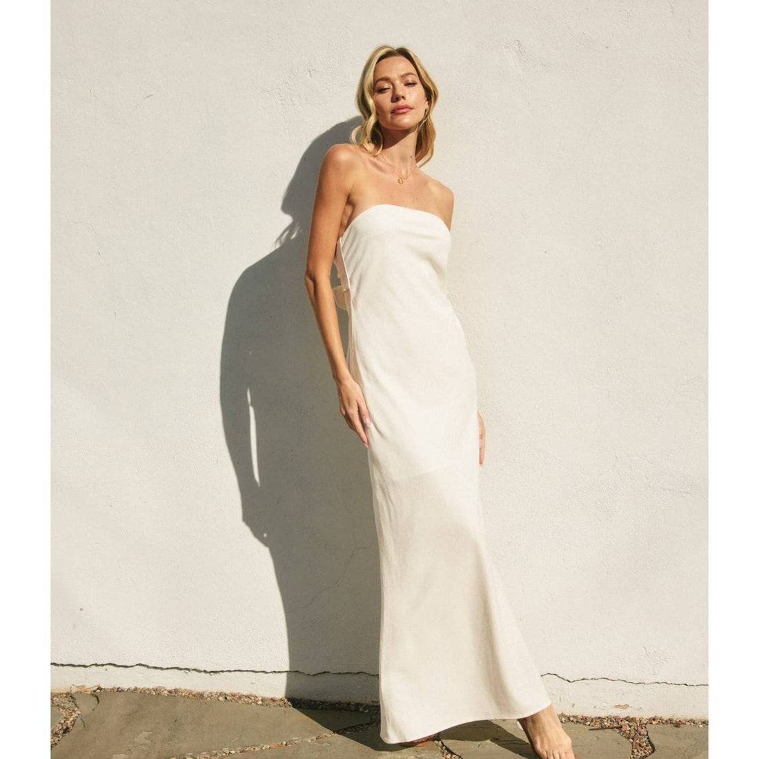 Heaven Sent Strapless Tie Back Maxi Dress - Salt &amp; Creek