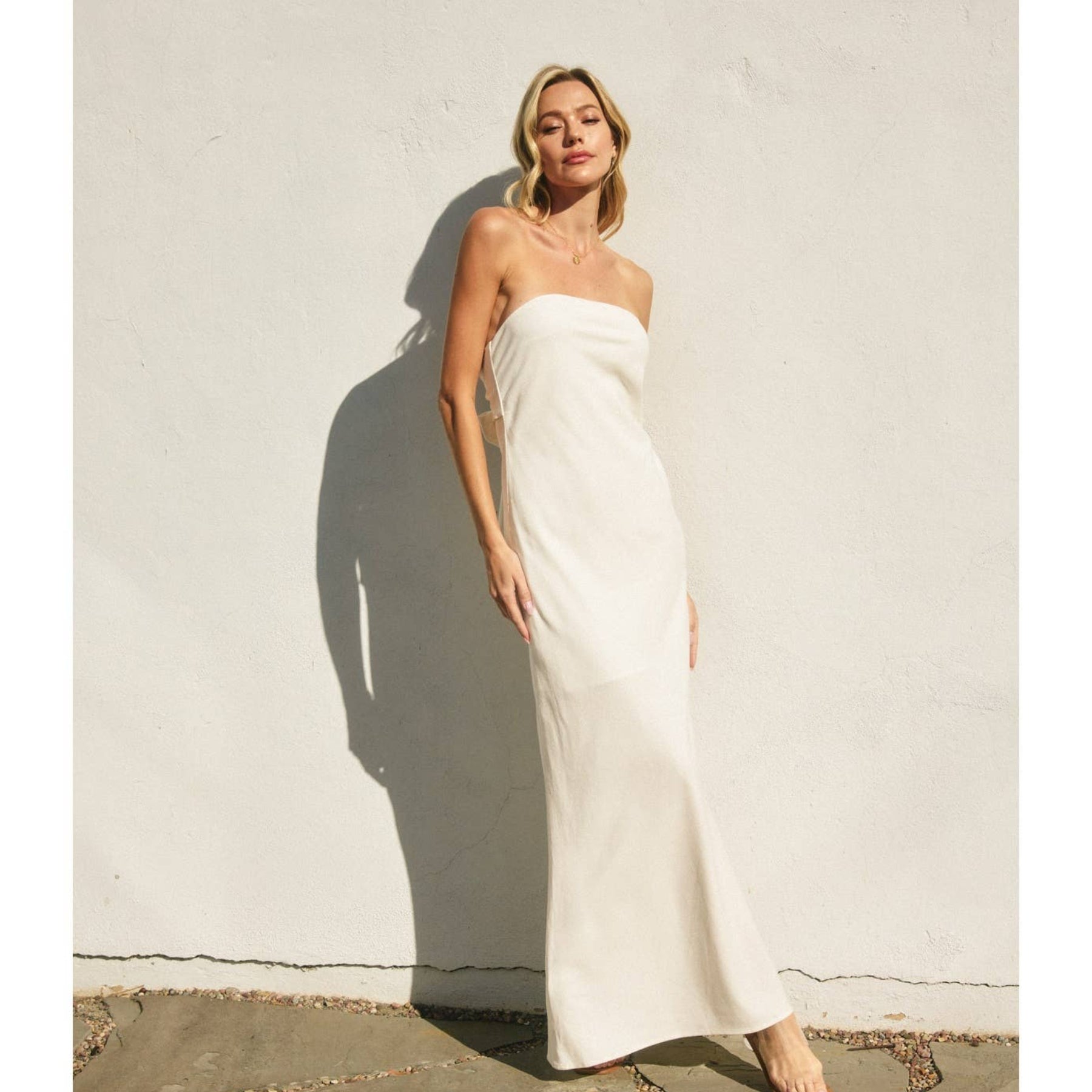 Heaven Sent Strapless Tie Back Maxi Dress - Salt &amp; Creek