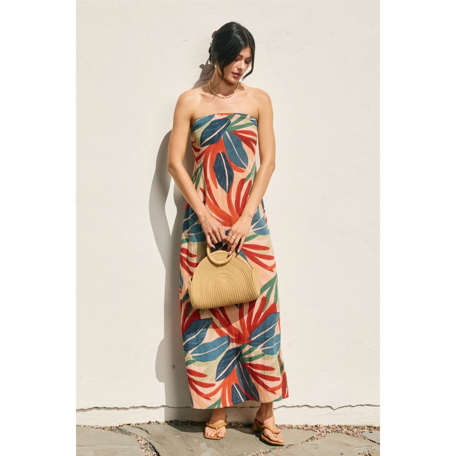 Lagoon Daze Strapless Tie Back Maxi Dress - Salt &amp; Creek