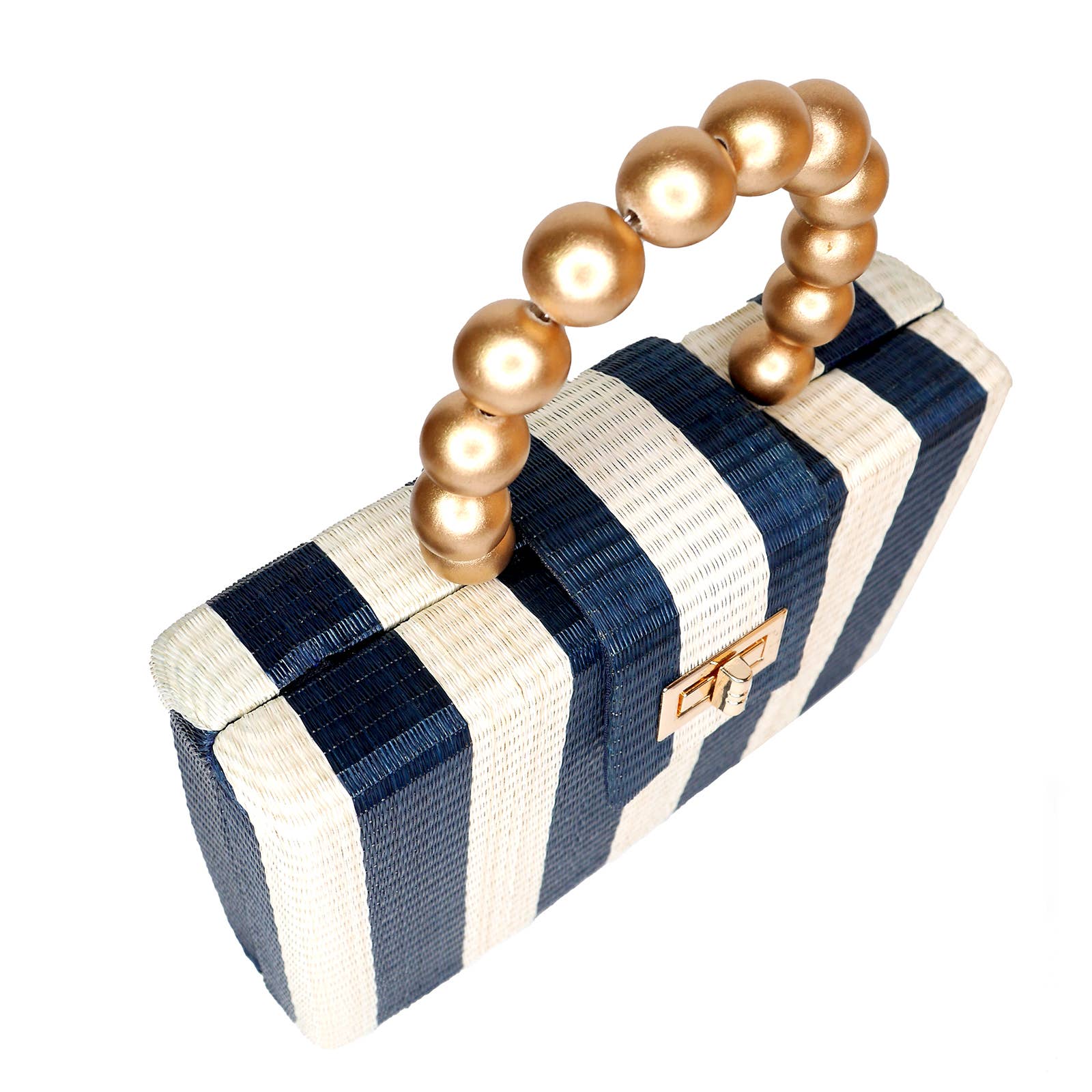Louisa Clutch in Navy Stripe