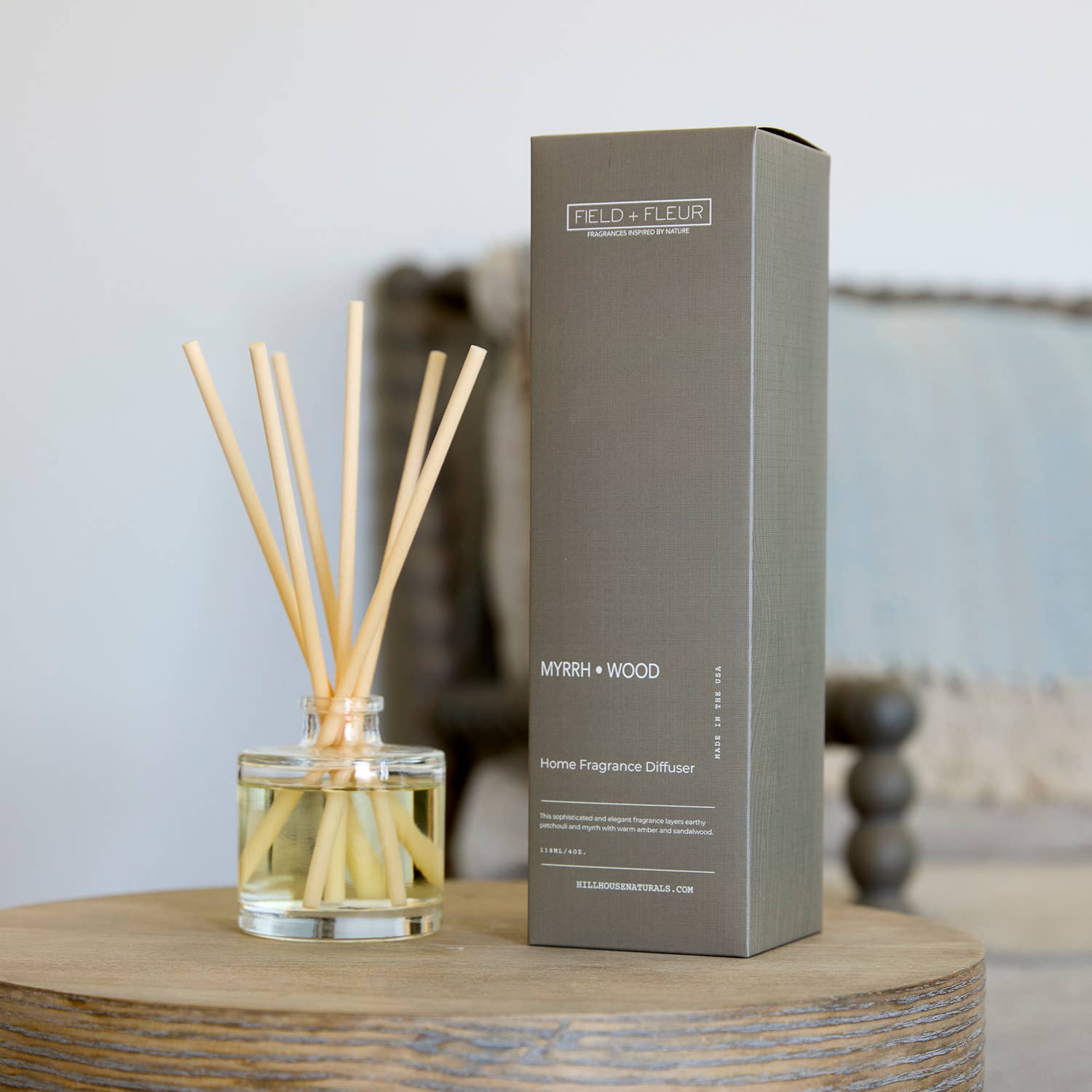Myrrh Wood Diffuser Reed 4oz. Ctn.6 - Salt &amp; Creek