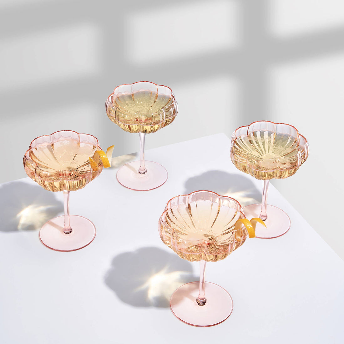 Blush Flower Coupe Glass