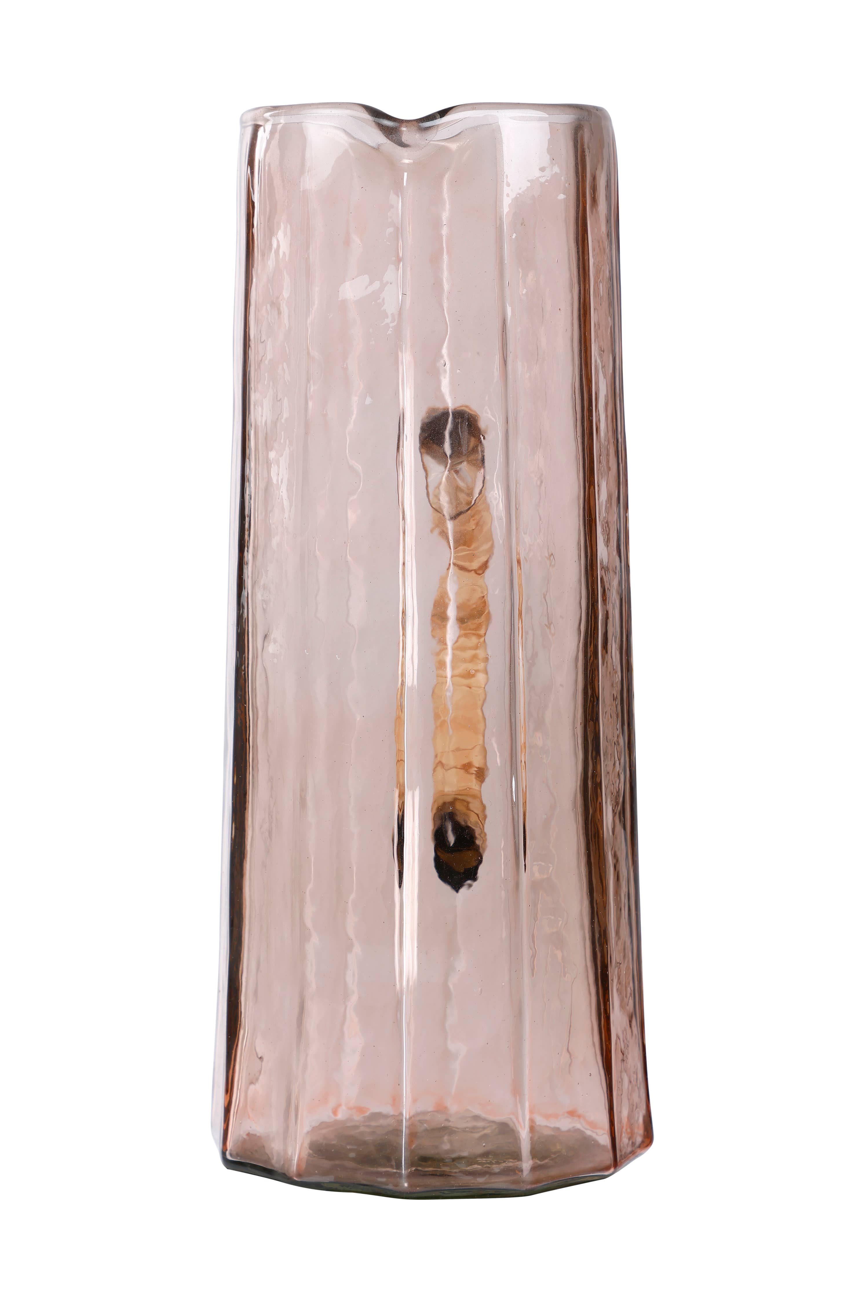 Pink Hammered Water Pitcher