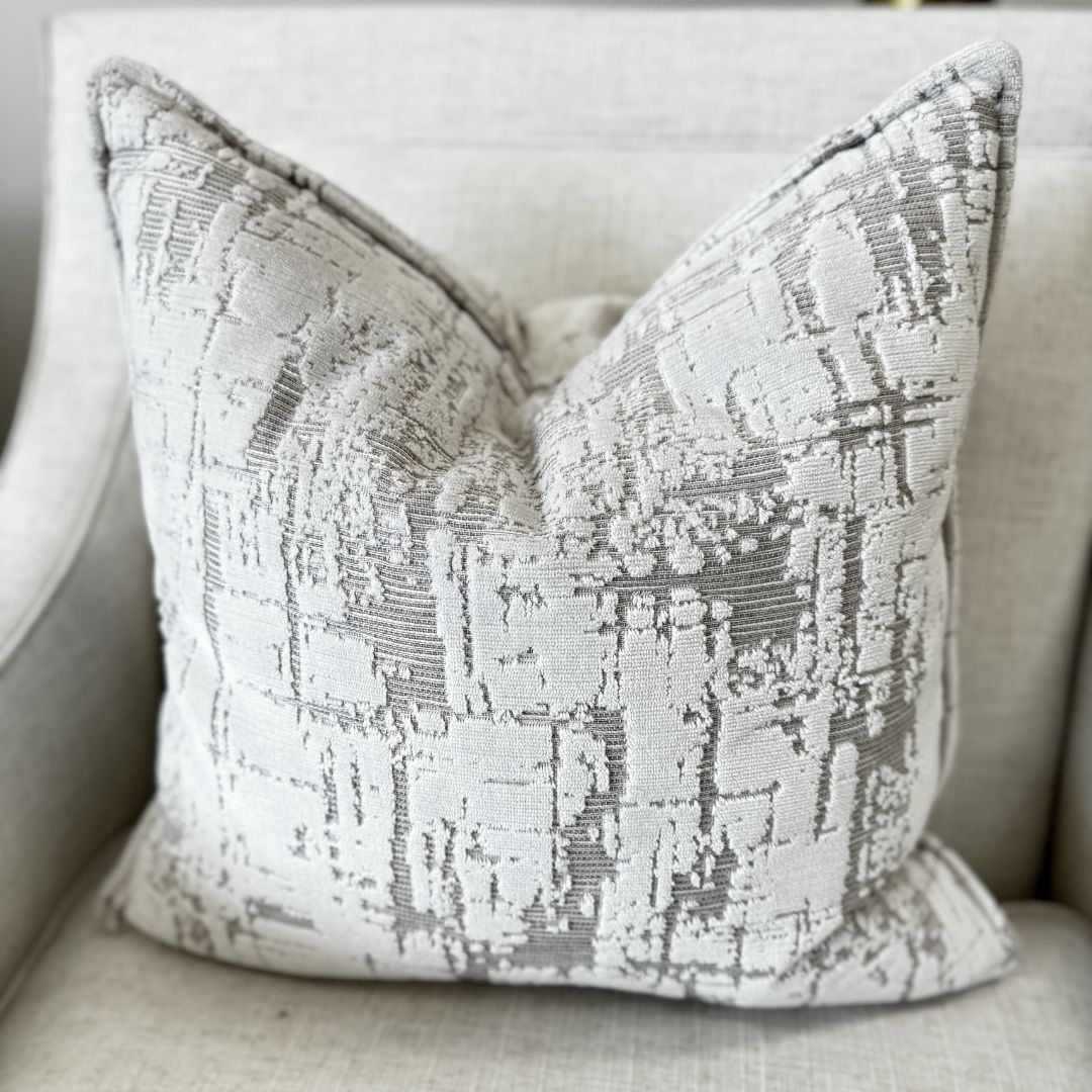 White Abstract Pillow Cover