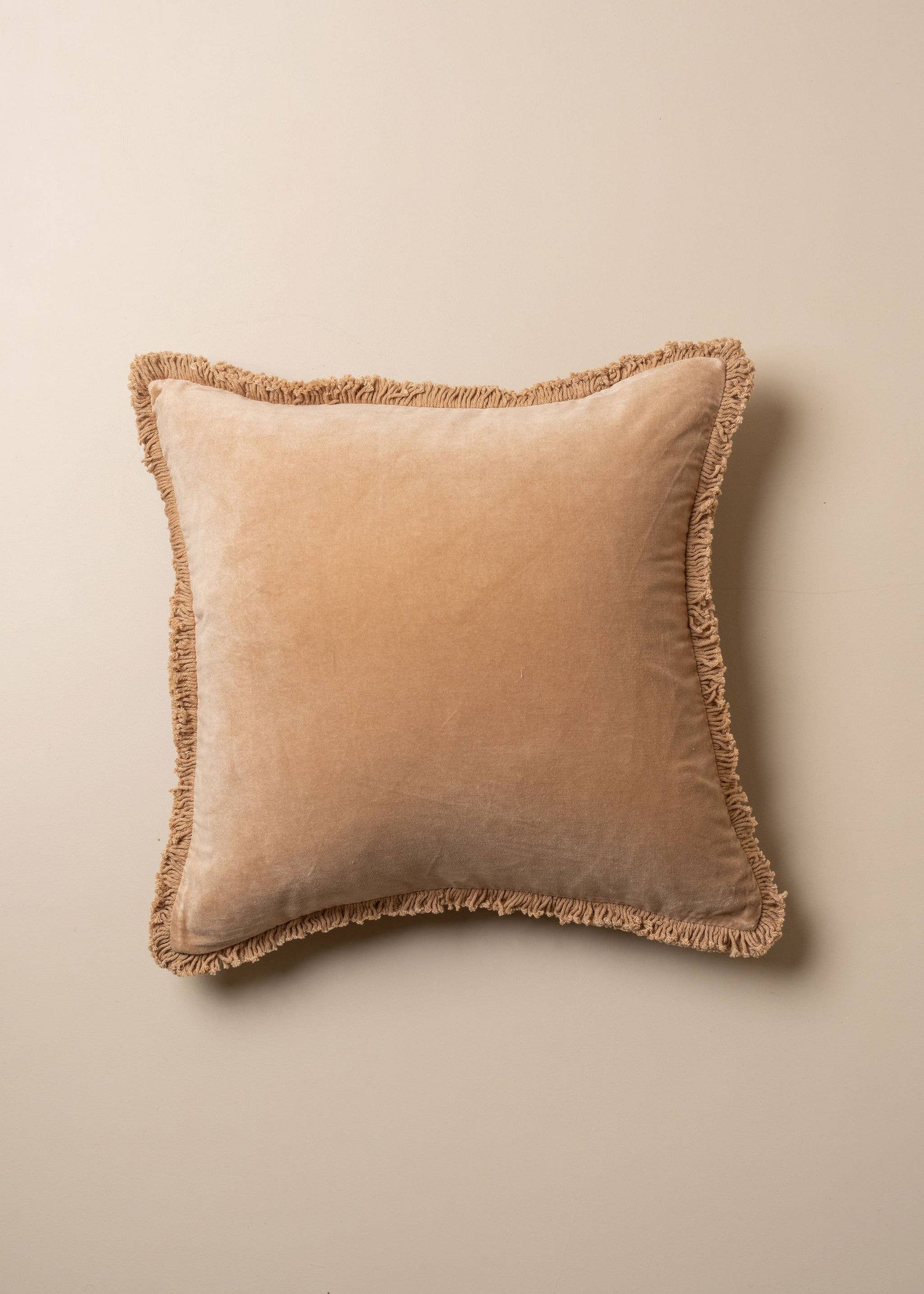 Saardé Velvet Square Pillow- Truffle