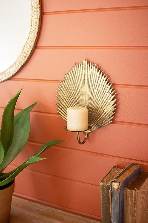 Palm Leaf Candle Sconce