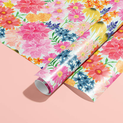 Bright Wildflowers Gift Wrap | Bright Floral Wrapping Paper - Salt &amp; Creek