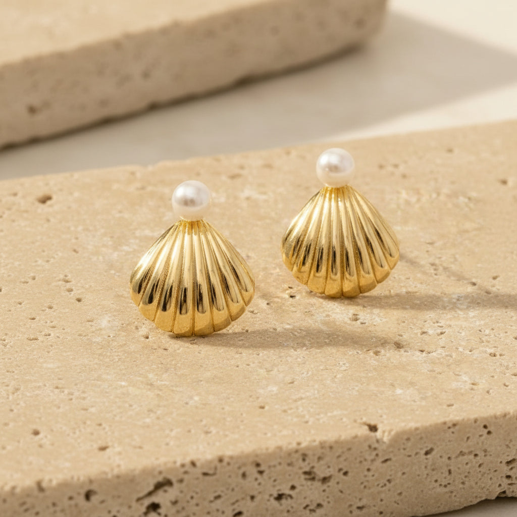 Pearl And Clam Shell Drop Earrings - Salt &amp; Creek