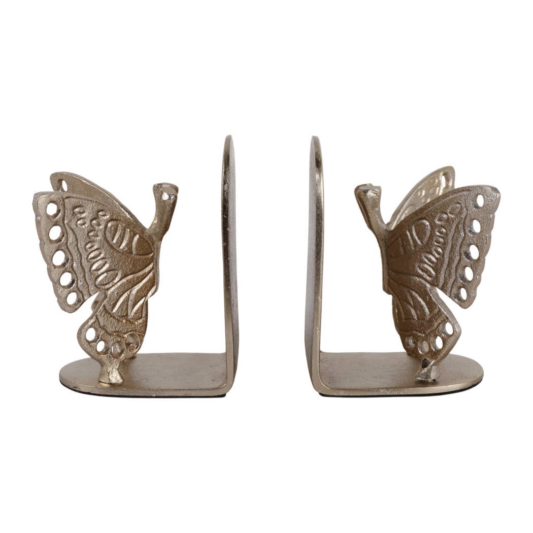Golden Butterfly Bookends