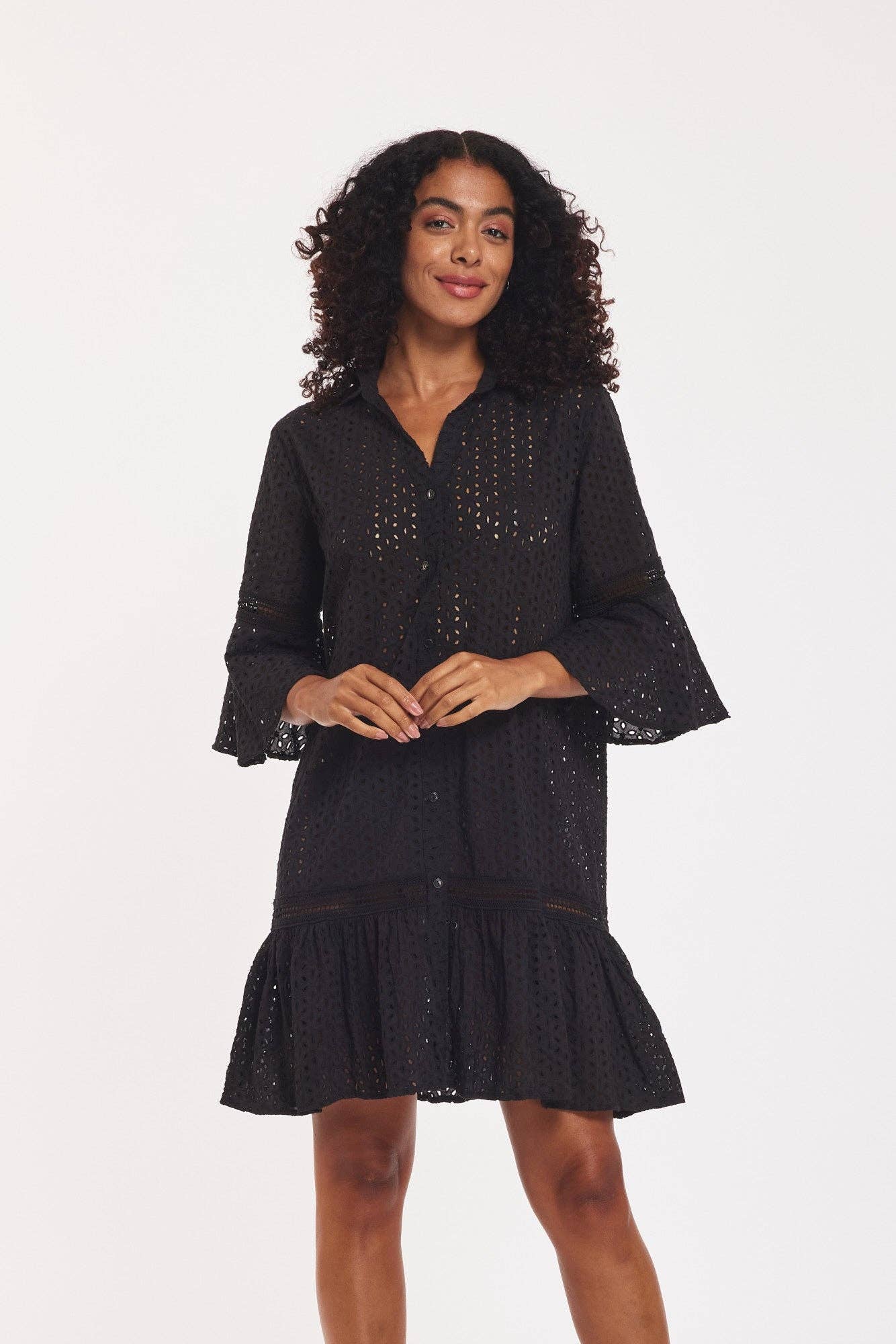 Delaney Midi Dress- Black - Salt &amp; Creek