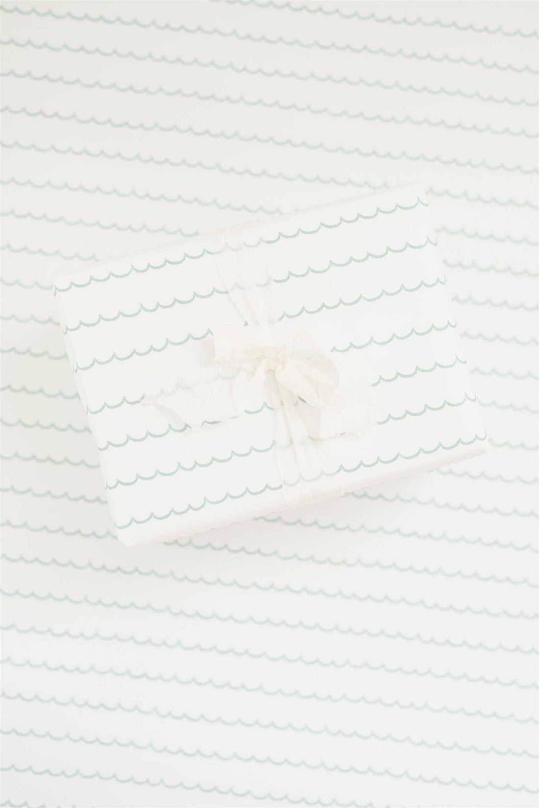 Turquoise Scallop Gift Wrap Roll - Salt &amp; Creek