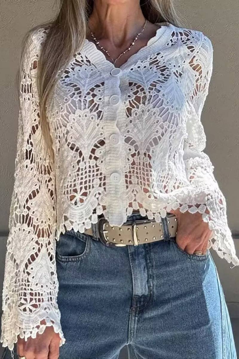 Lace Crochet Button Blouse - Salt &amp; Creek