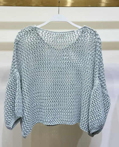 Erina Drop Shoulder Crochet Tunic