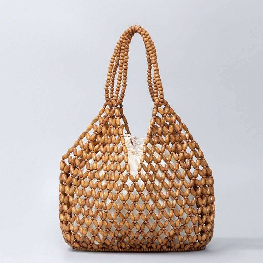 Handmade Wooden Bead Commuter Bag