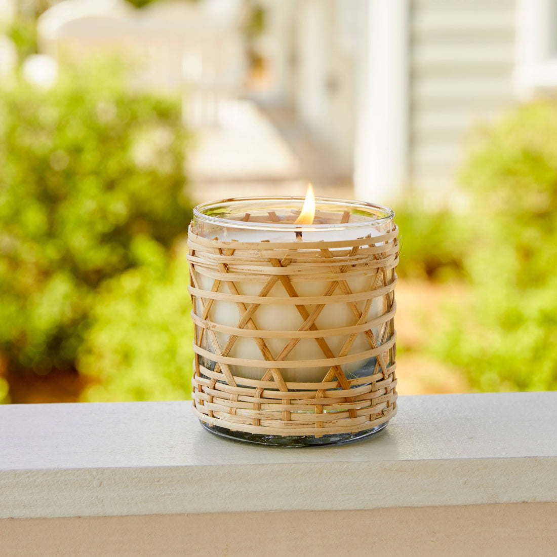 Eucalyptus Mint Citronella Bamboo Wrapped Candle 7oz. Ctn. 6 - Salt &amp; Creek