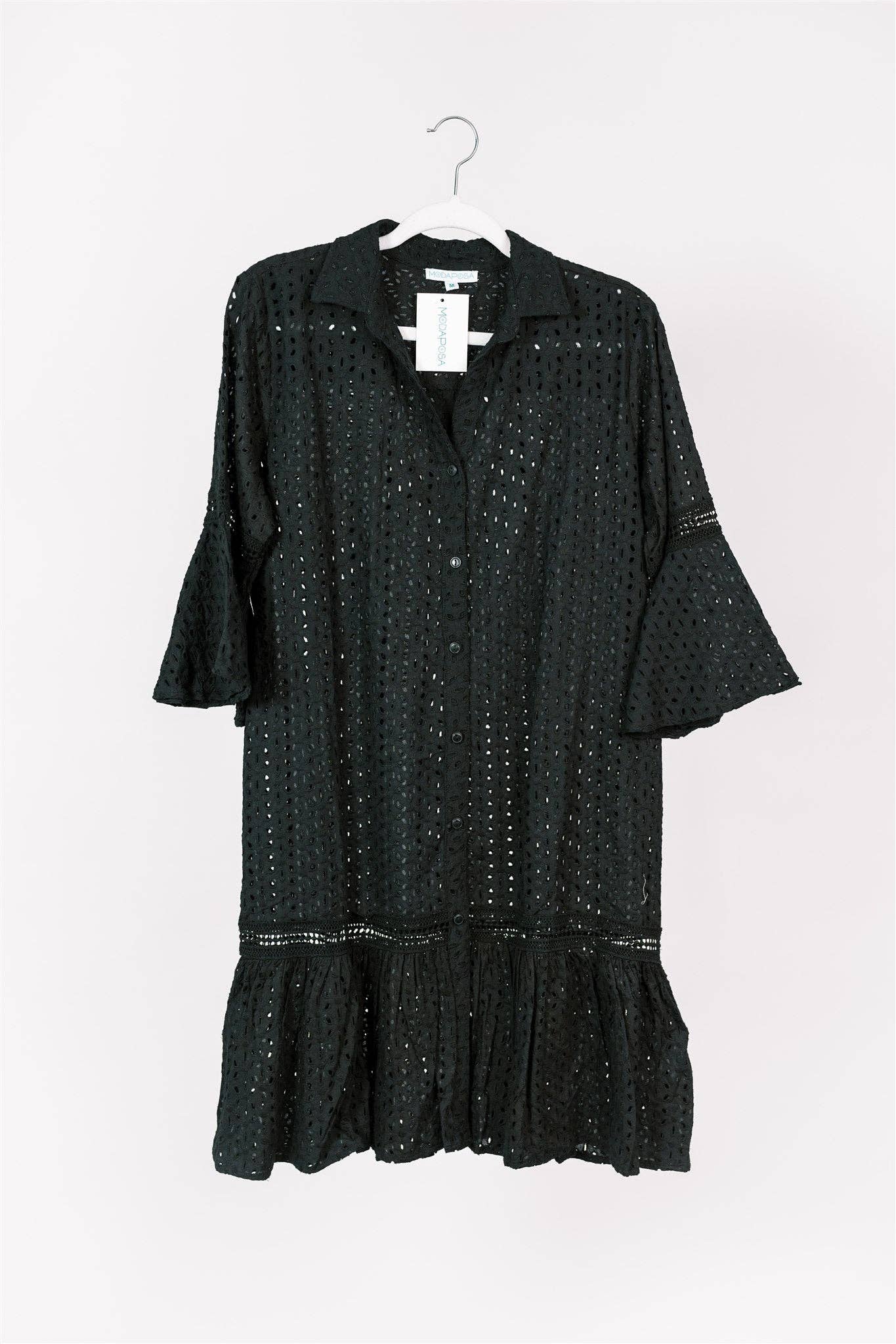 Delaney Midi Dress- Black - Salt &amp; Creek